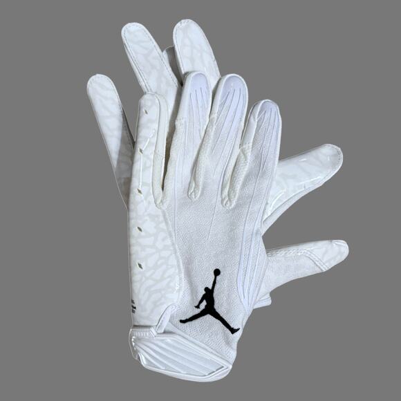 Nike Jordan Vapor Knit Fly Lock Football Gloves White Black Sz. S FD6992-102 NWT - Picture 1 of 7